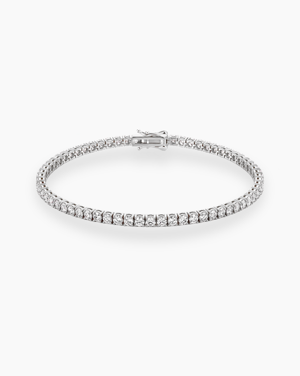 moissanite tennis bracelet silver