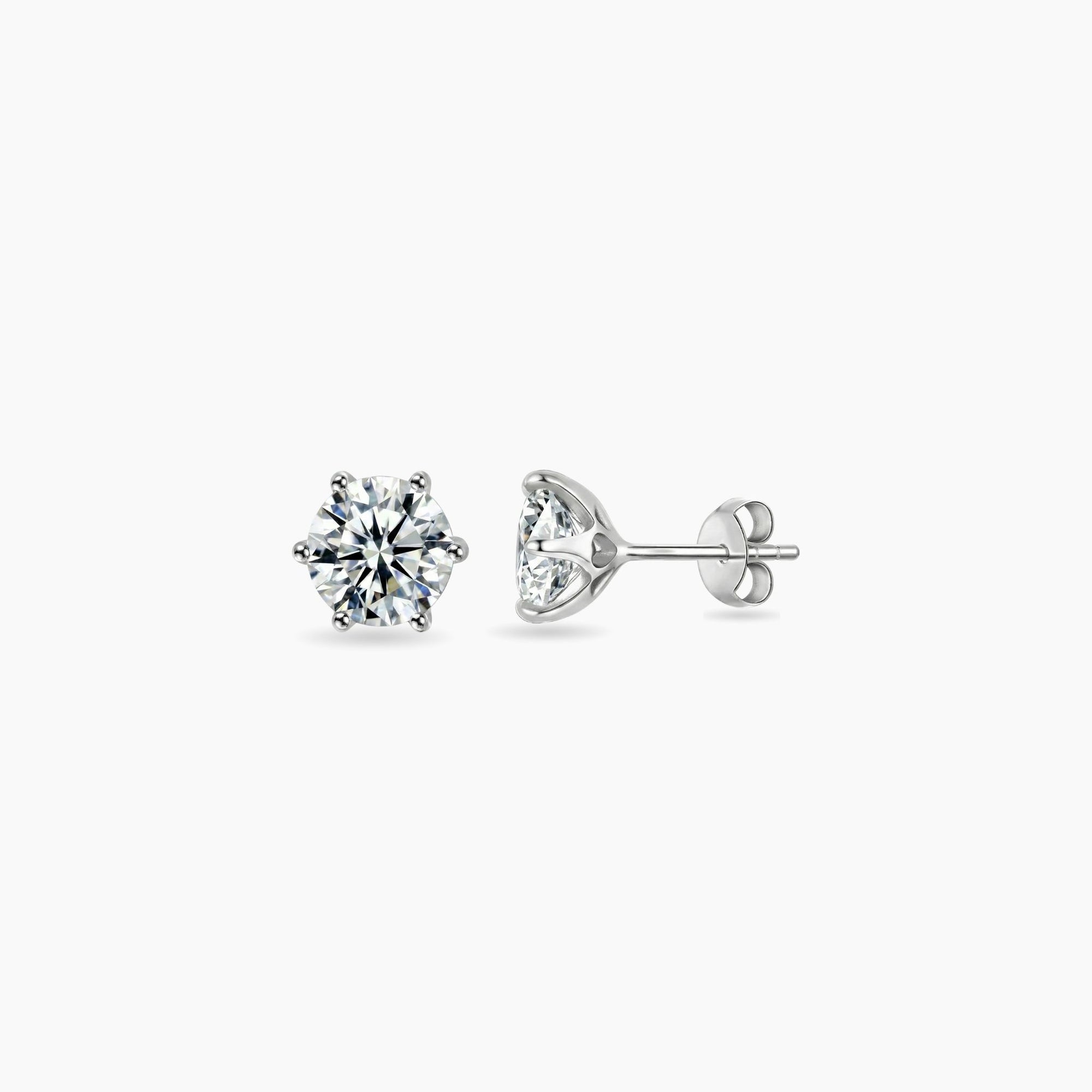 Round-Cut Stud Earrings – Moissanite 0.5ct - Bellari