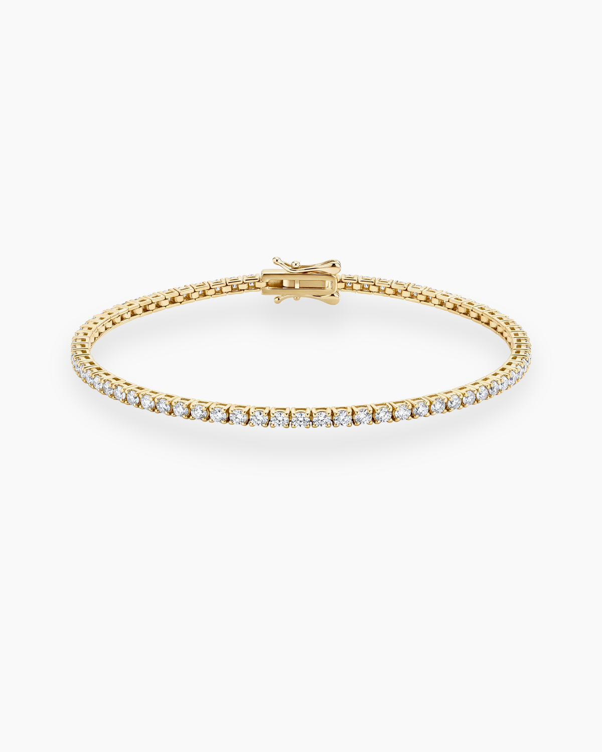 2ct ab grown diamond tennis bracelet 18k gold
