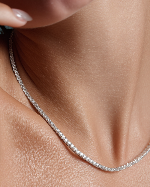 tennis necklace moissanite bellari