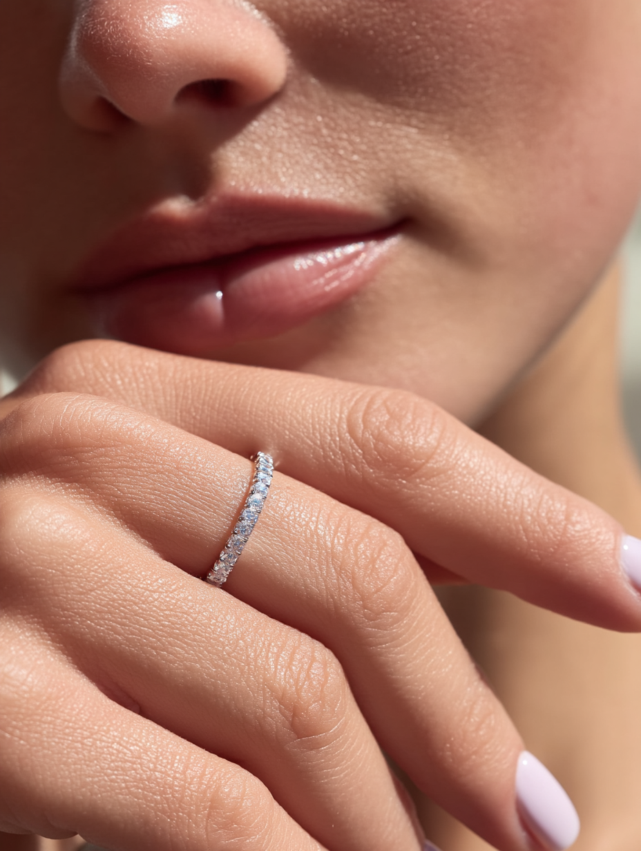 Eternity Band Full Pavé – Moissanite 2mm