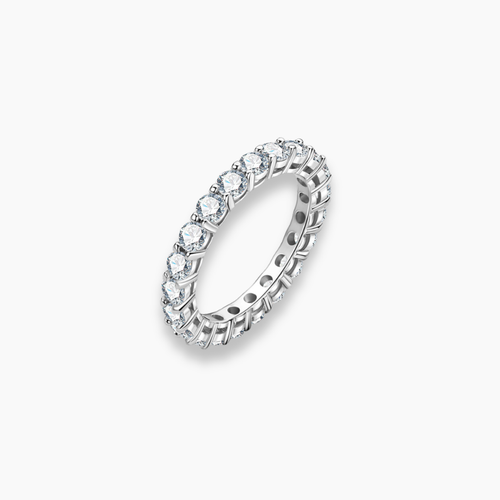 moissanite eternity rings in 3mm width

