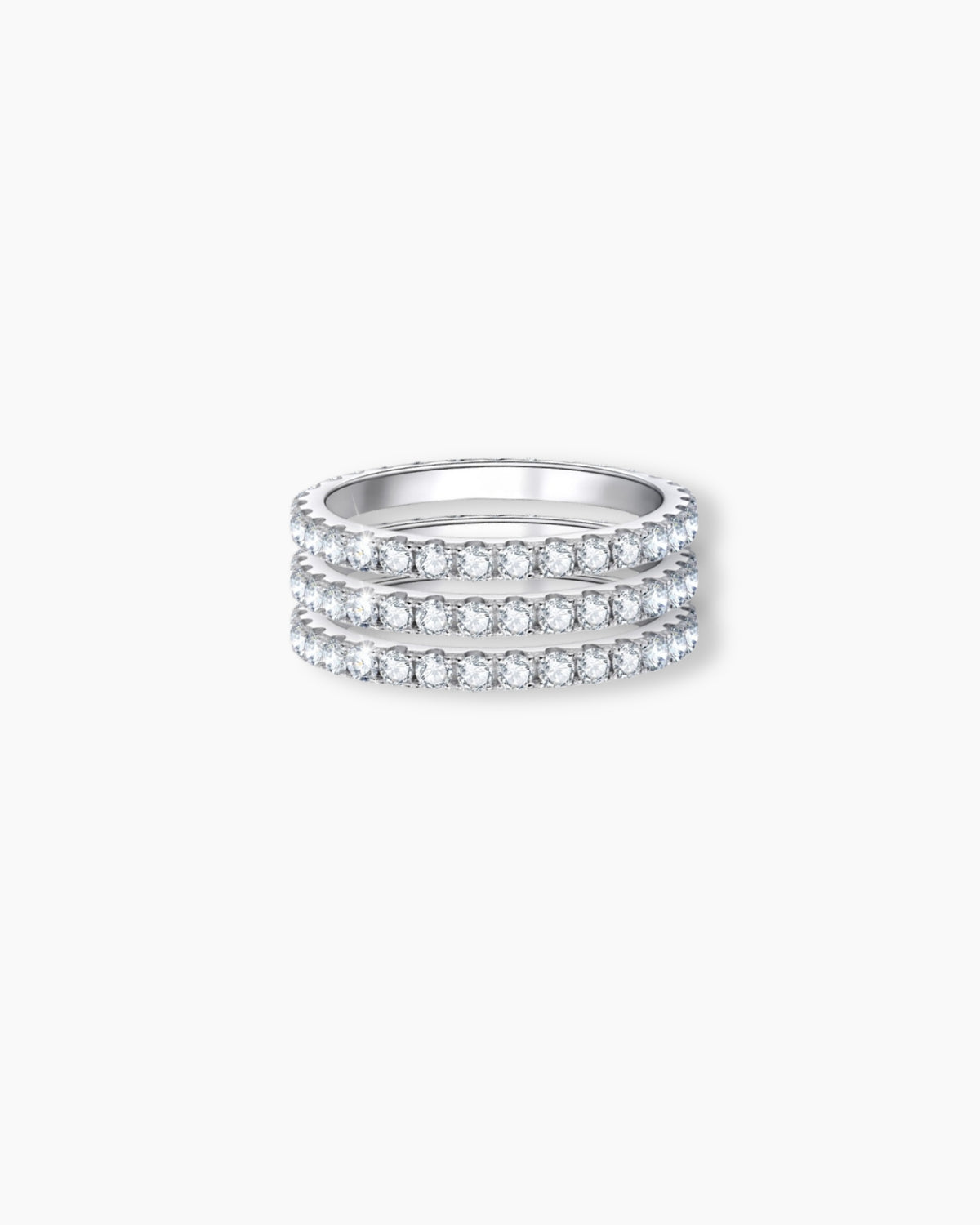 Moissanite Eternity Band Full Pavé  2mm