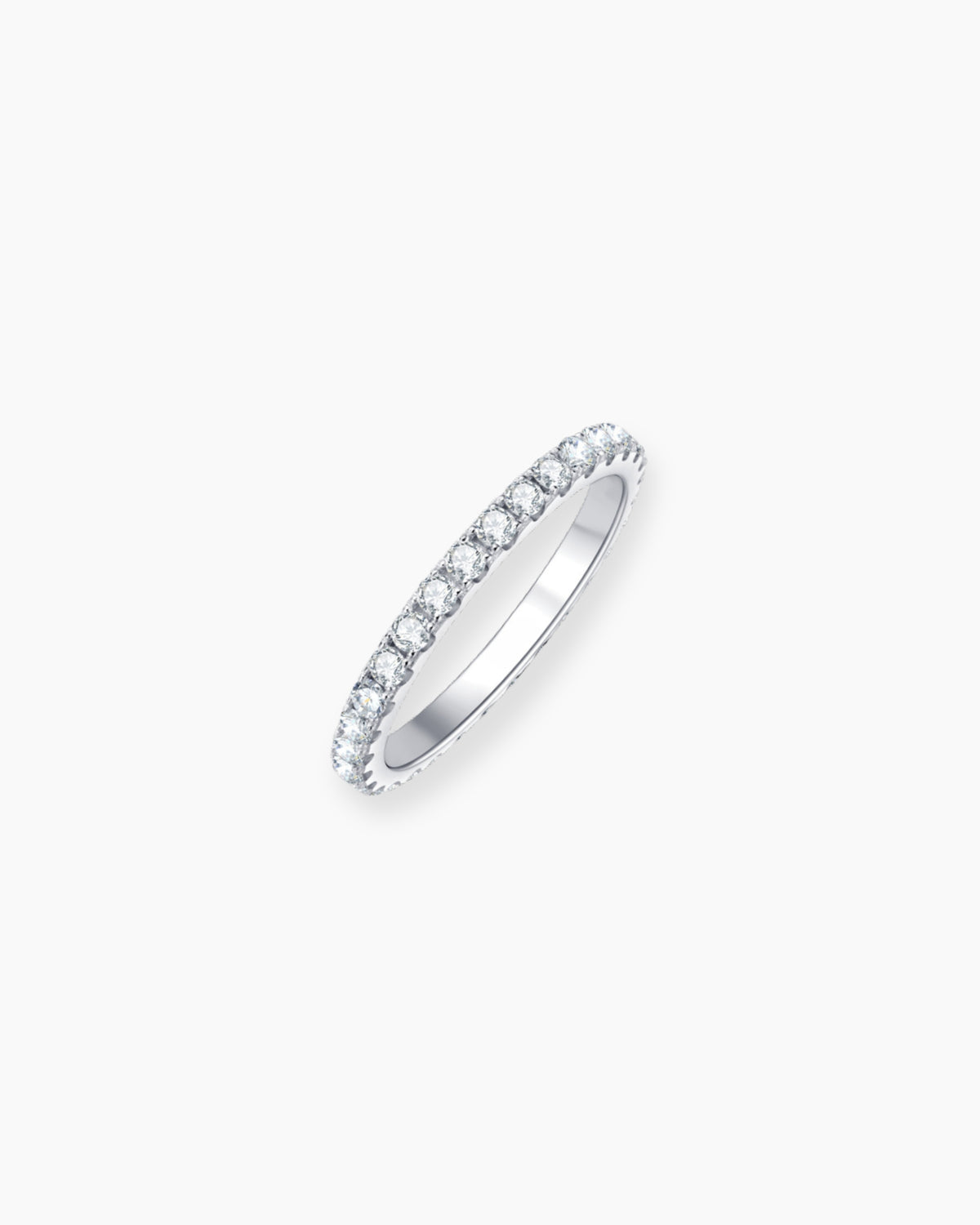Moissanite Eternity Band Full Pavé  2mm