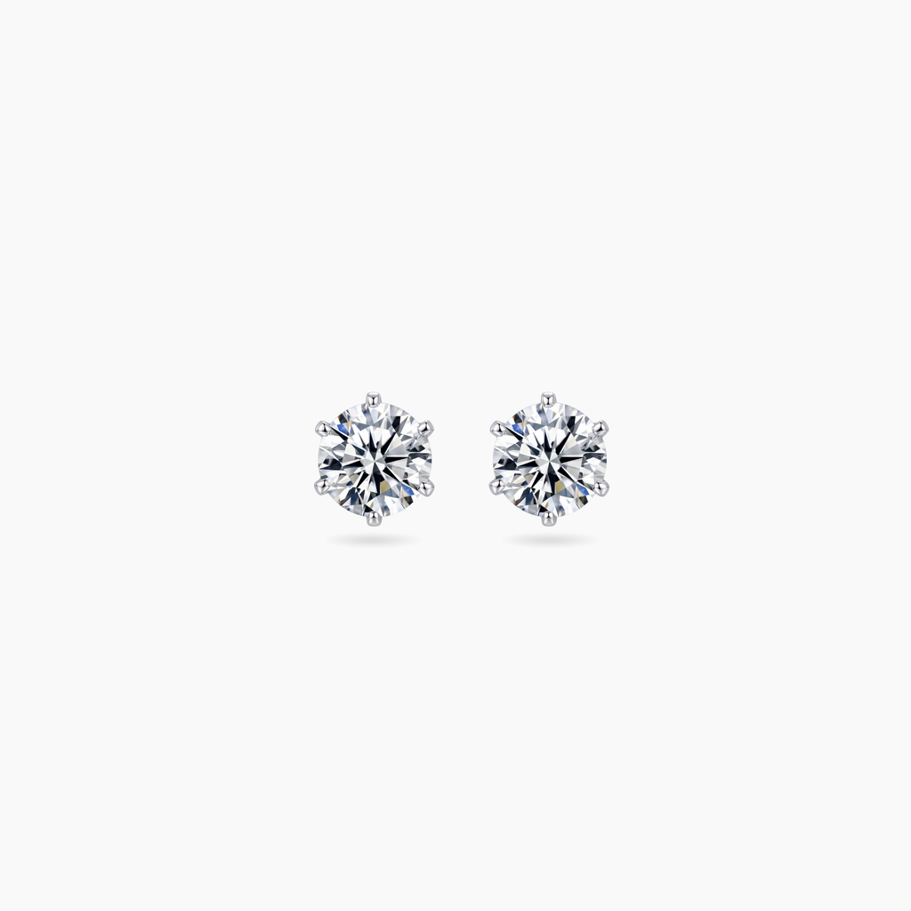 round cut stud earrings classic round cut Bellari Australia