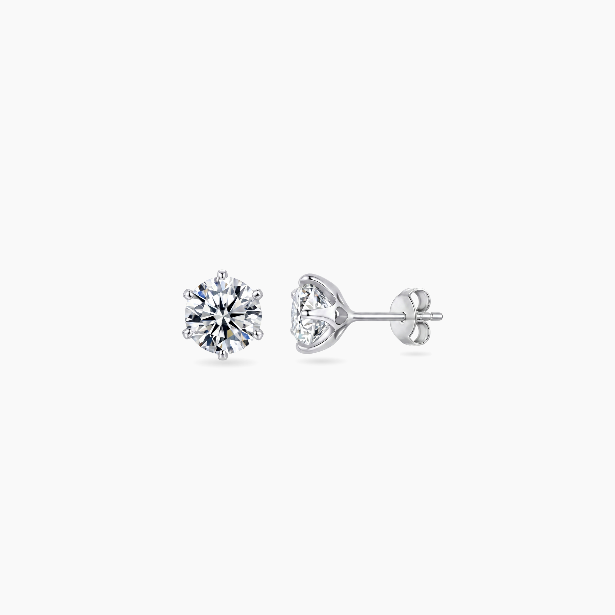 round cut stud earrings classic round cut Bellari Australia