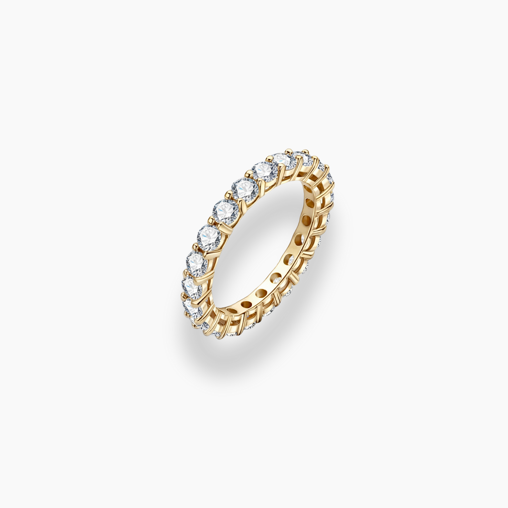 Eternity Band Full Pavé – Moissanite 3mm, 10K Solid Gold