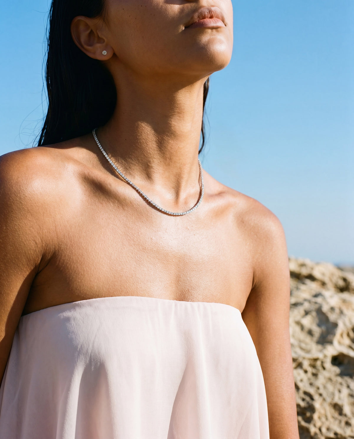Lab Grown Diamond Tennis Necklace