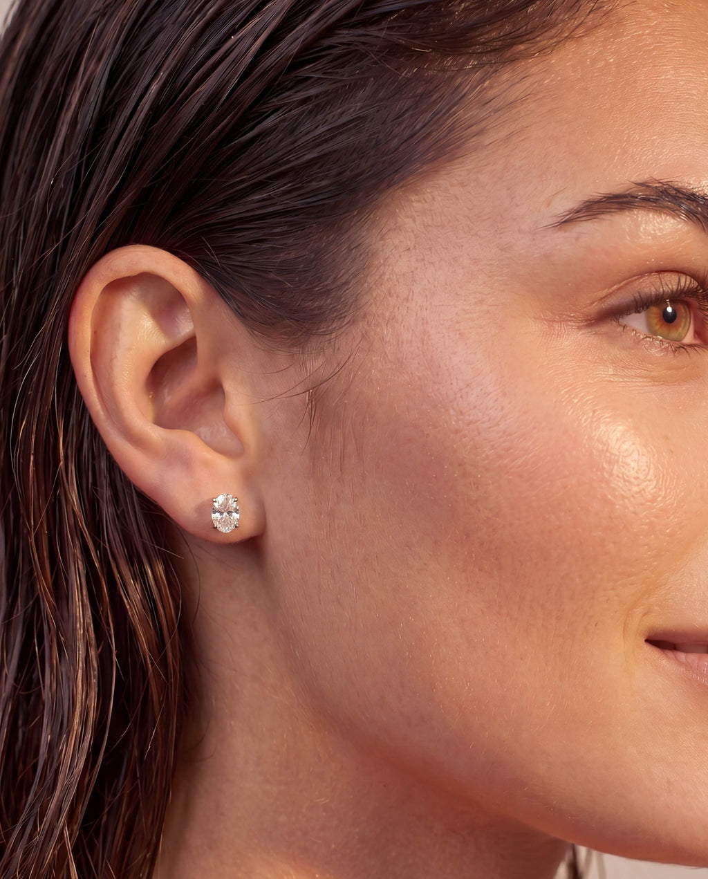 oval stud earrings moissanite studs Australia