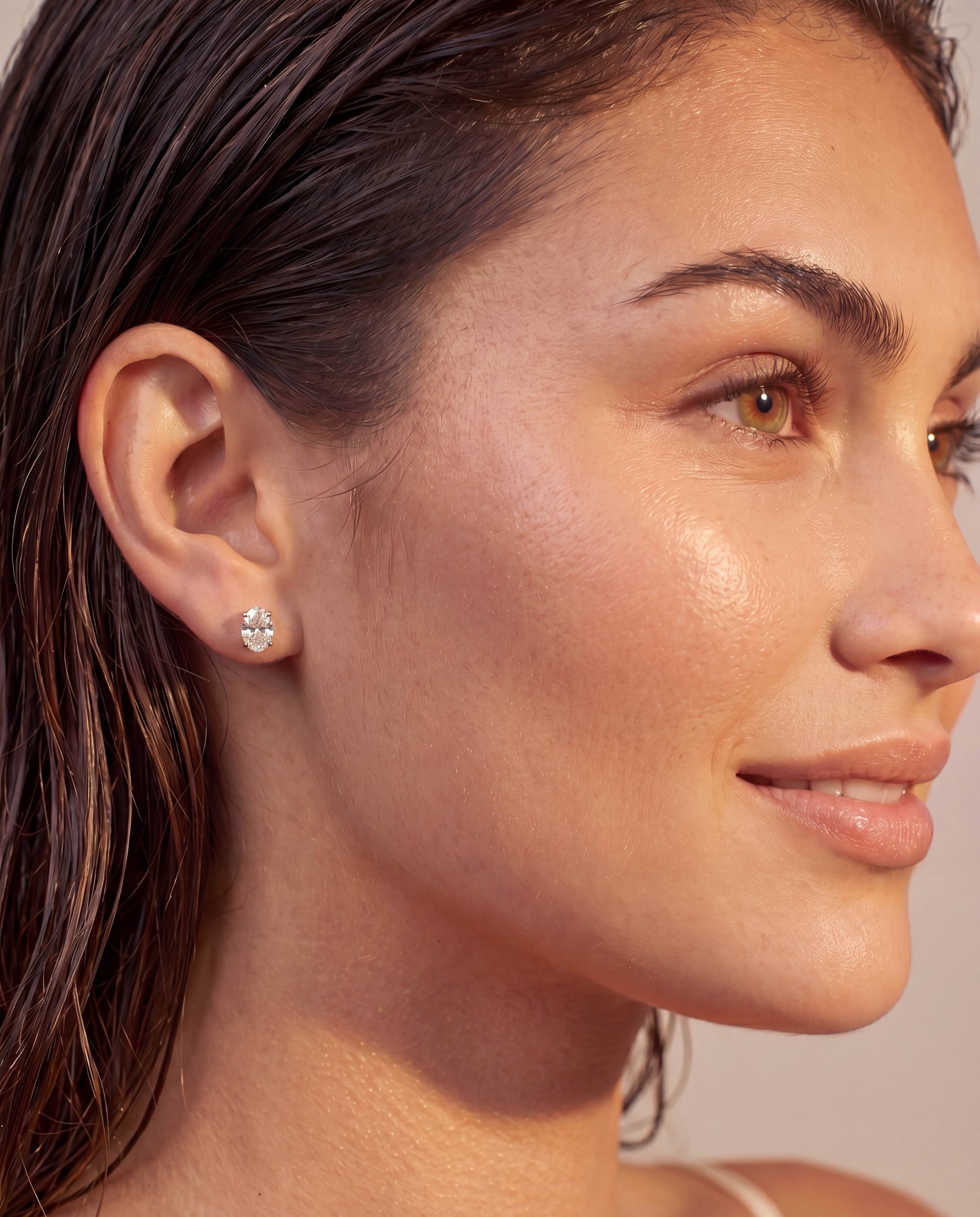 oval stud earrings moissanite studs Australia