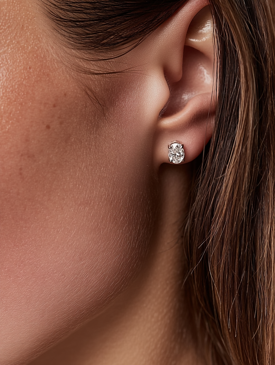 oval stud earrings
oval cut moissanite studs, oval stone stud earrings, oval earrings for women Sydney Australia by Bellari