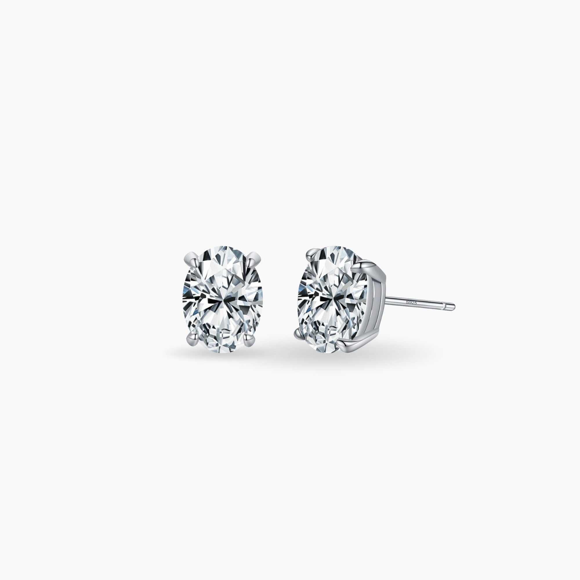 Bellari Oval Moissanite Stud Earrings oval moissanite stud earrings, 1ct moissanite earrings, D colour VVS1 earrings, moissanite earrings Australia, 925 sterling silver stud earrings, lab grown diamond alternative, moissanite daily earrings, Bellari moissanite studs

