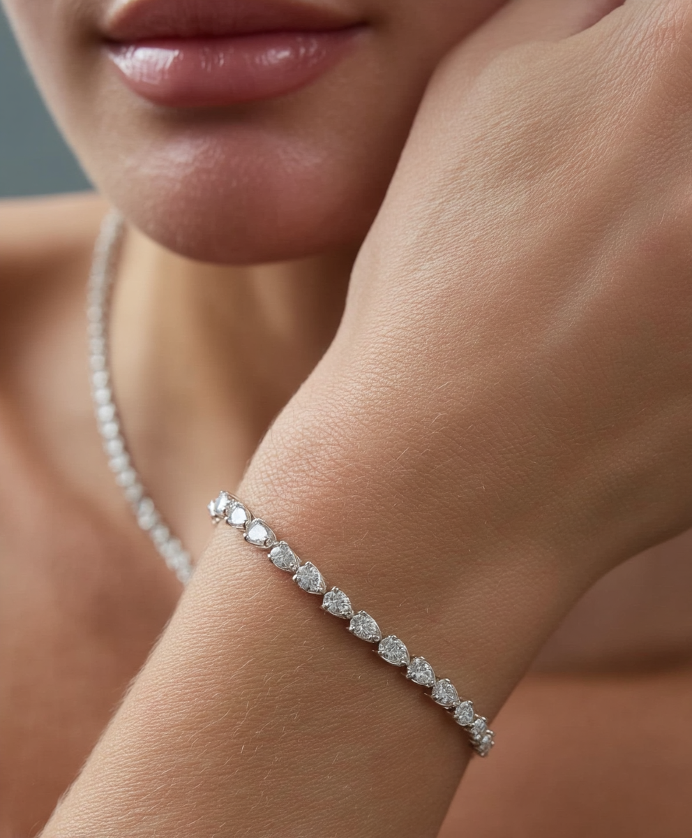 bellari-pear-shape-moissanite-tennis-bracelet-teardrop tennis bracelet australia