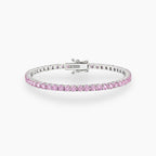 pink tennis bracelet moissanite diamond