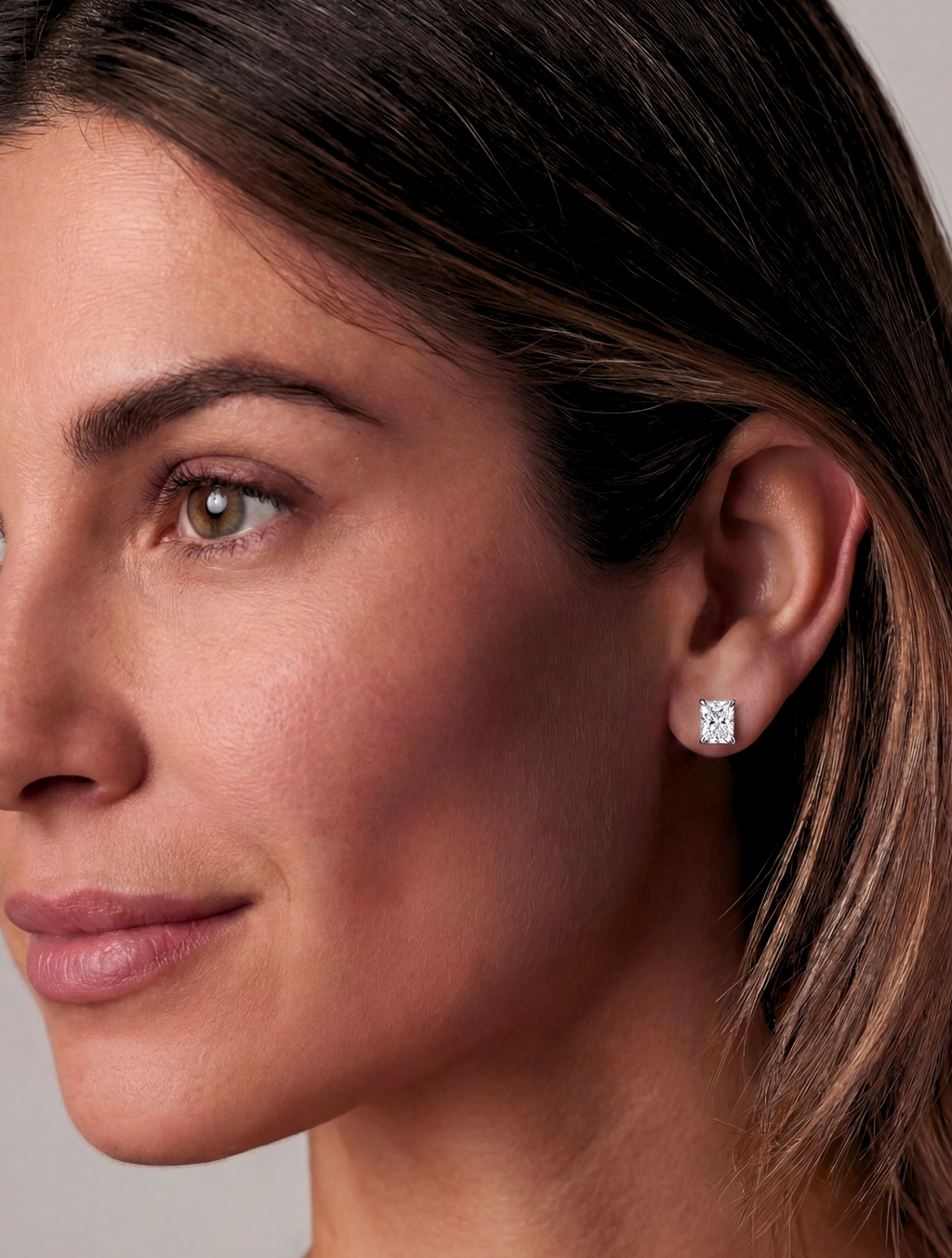 Radiant-Cut Moissanite Stud Earrings – 1ct - Bellari