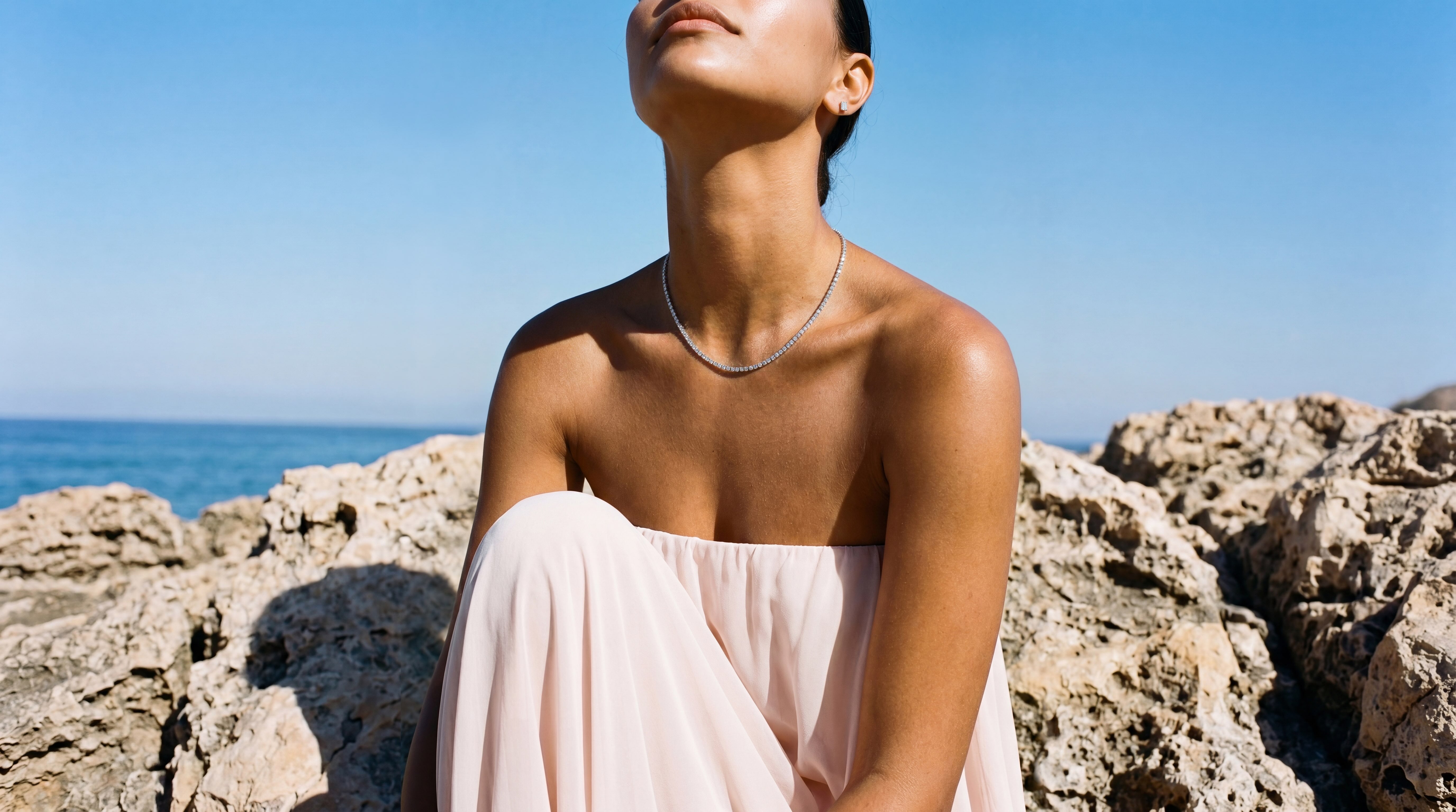 moissanite tennis necklace australia