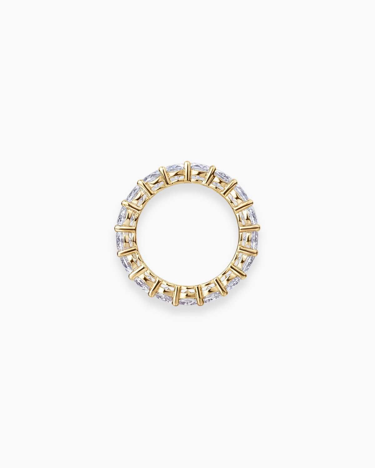 moissanite eternity band gold