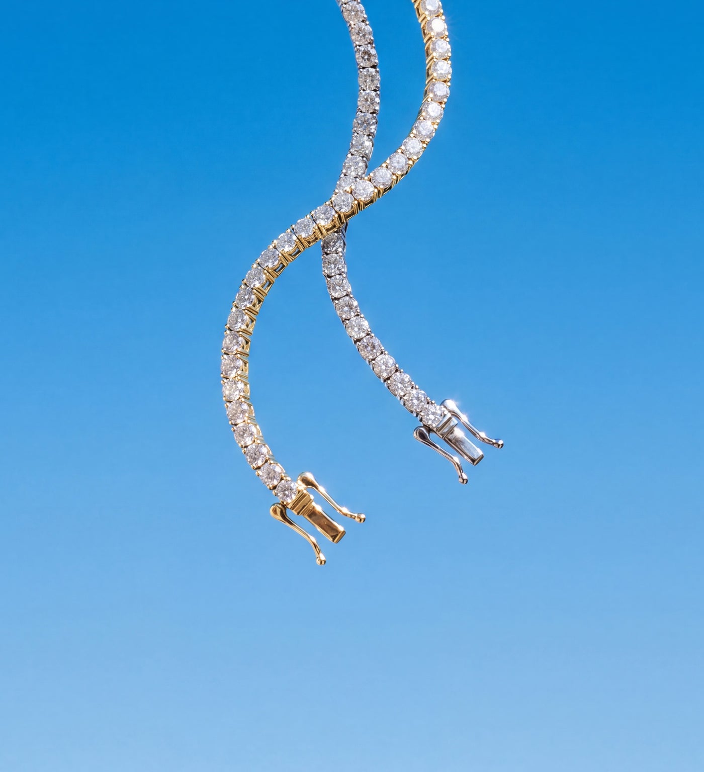 diamond tennis bracelet gold