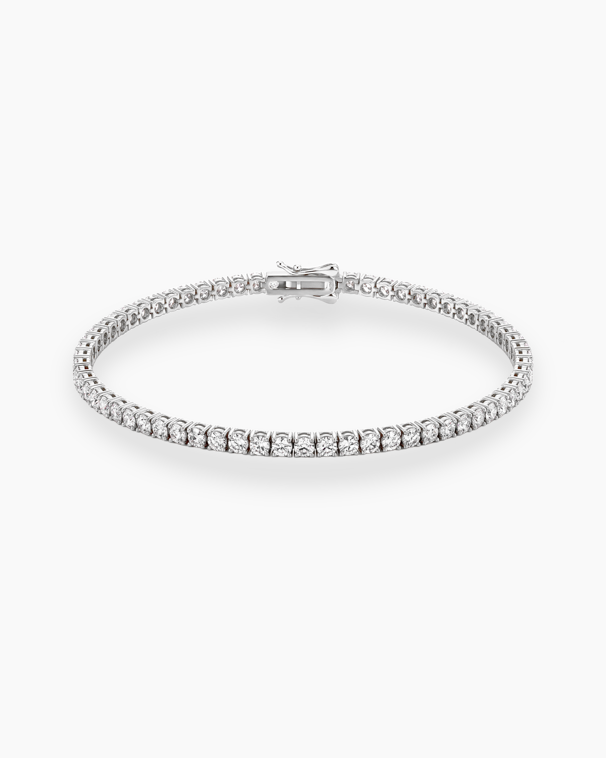 lab grown diamond tennis bracelet white gold