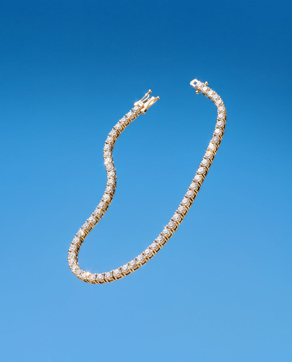 diamond tennis bracelet gold