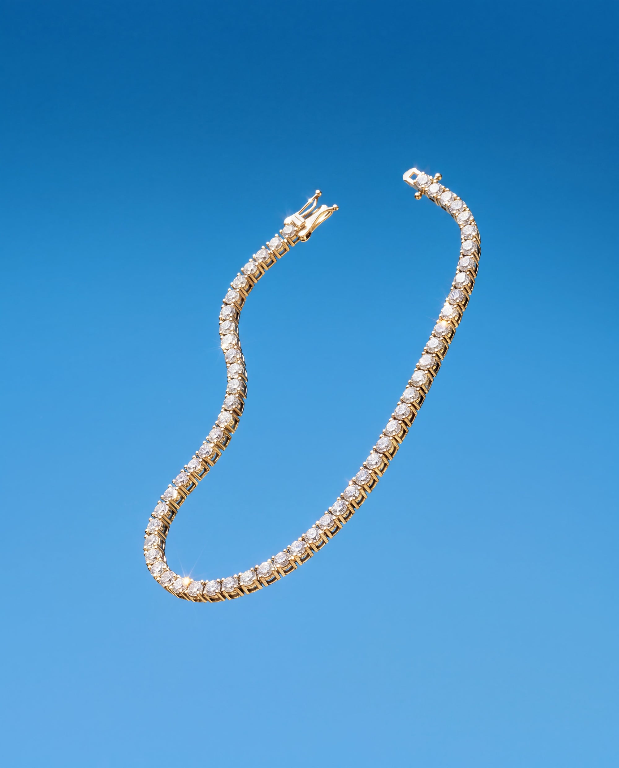 diamond tennis bracelet gold