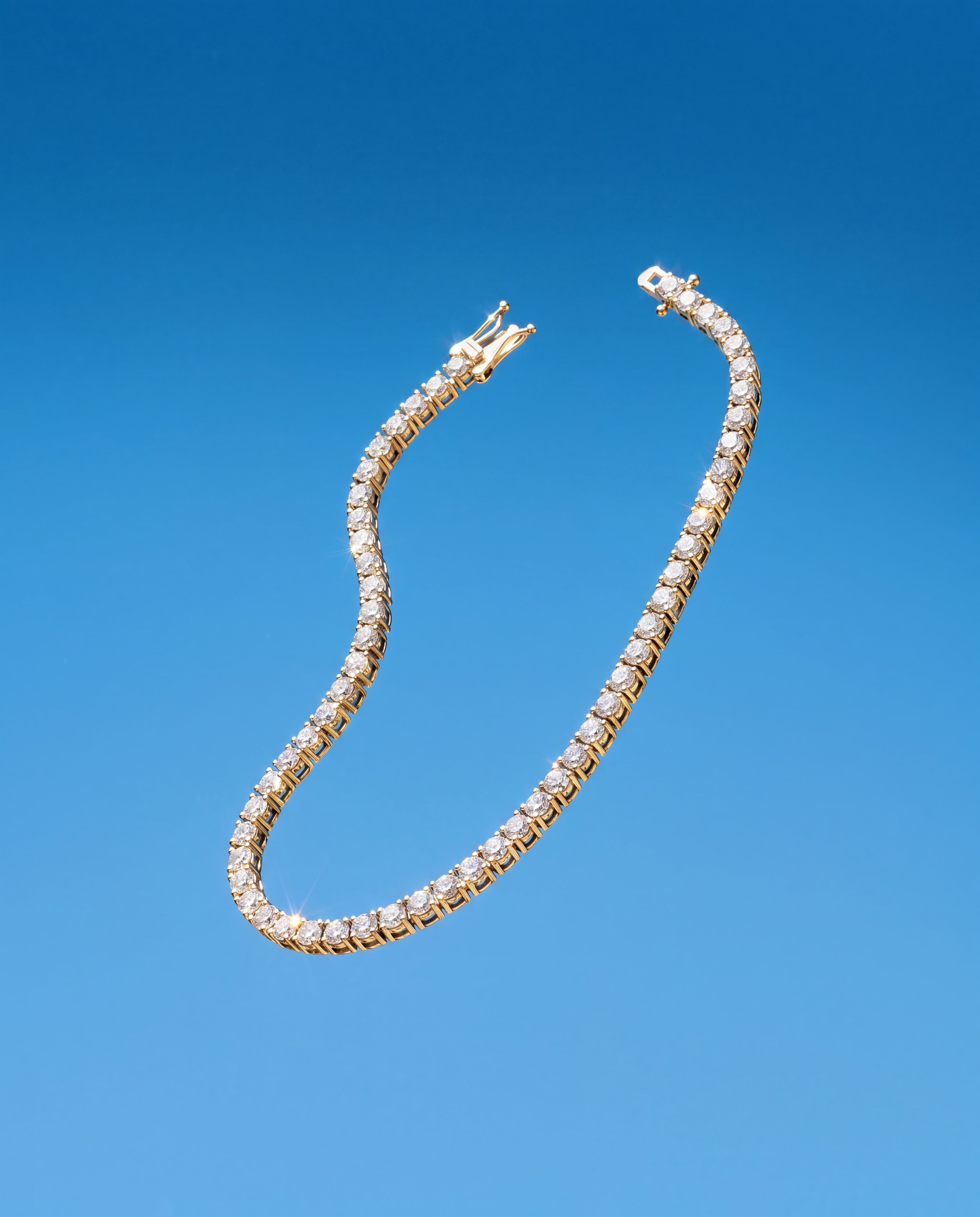 diamond tennis bracelet gold