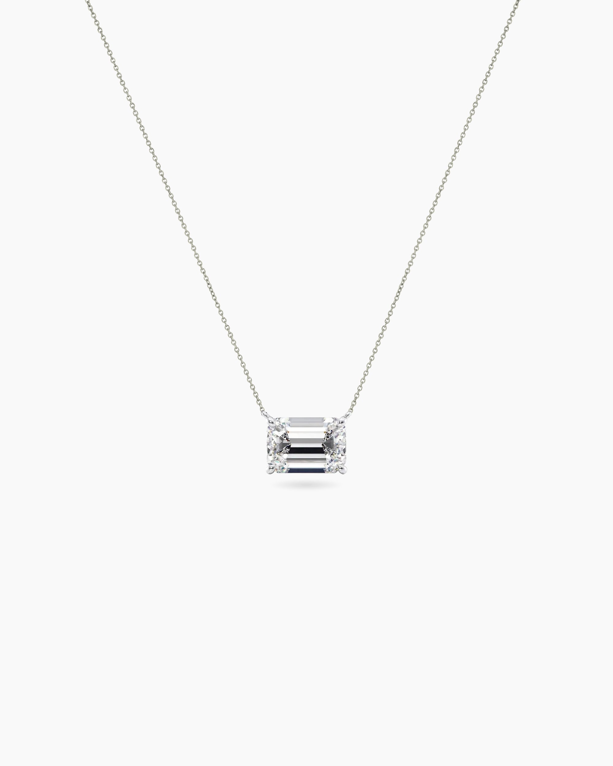 Emerald Diamond Necklace White Gold Sydney Australia