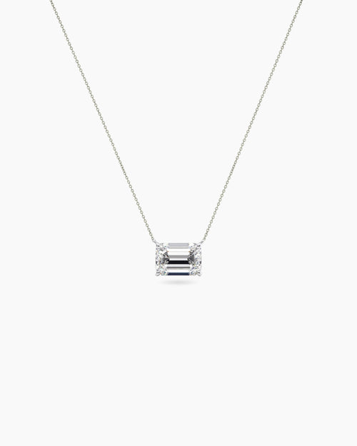 Emerald Diamond Necklace White Gold Sydney Australia