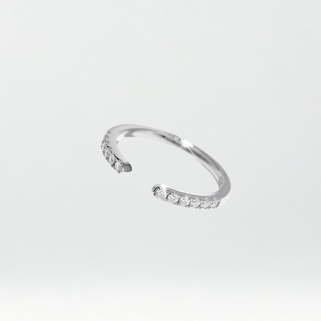 The Open Arc Pavé Ring