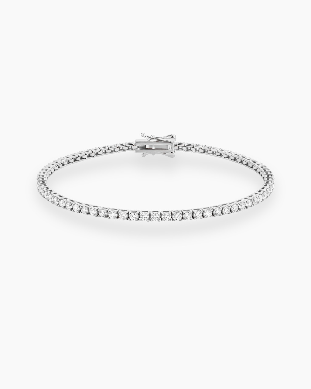 moissanite tennis bracelet 2mm silver