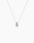 pear diamond lab grown white gold 18k necklace