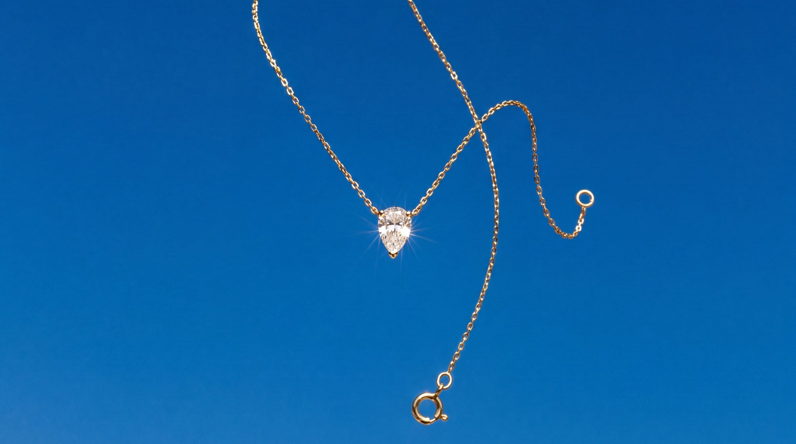 pear diamond necklace Australia by Bellari
