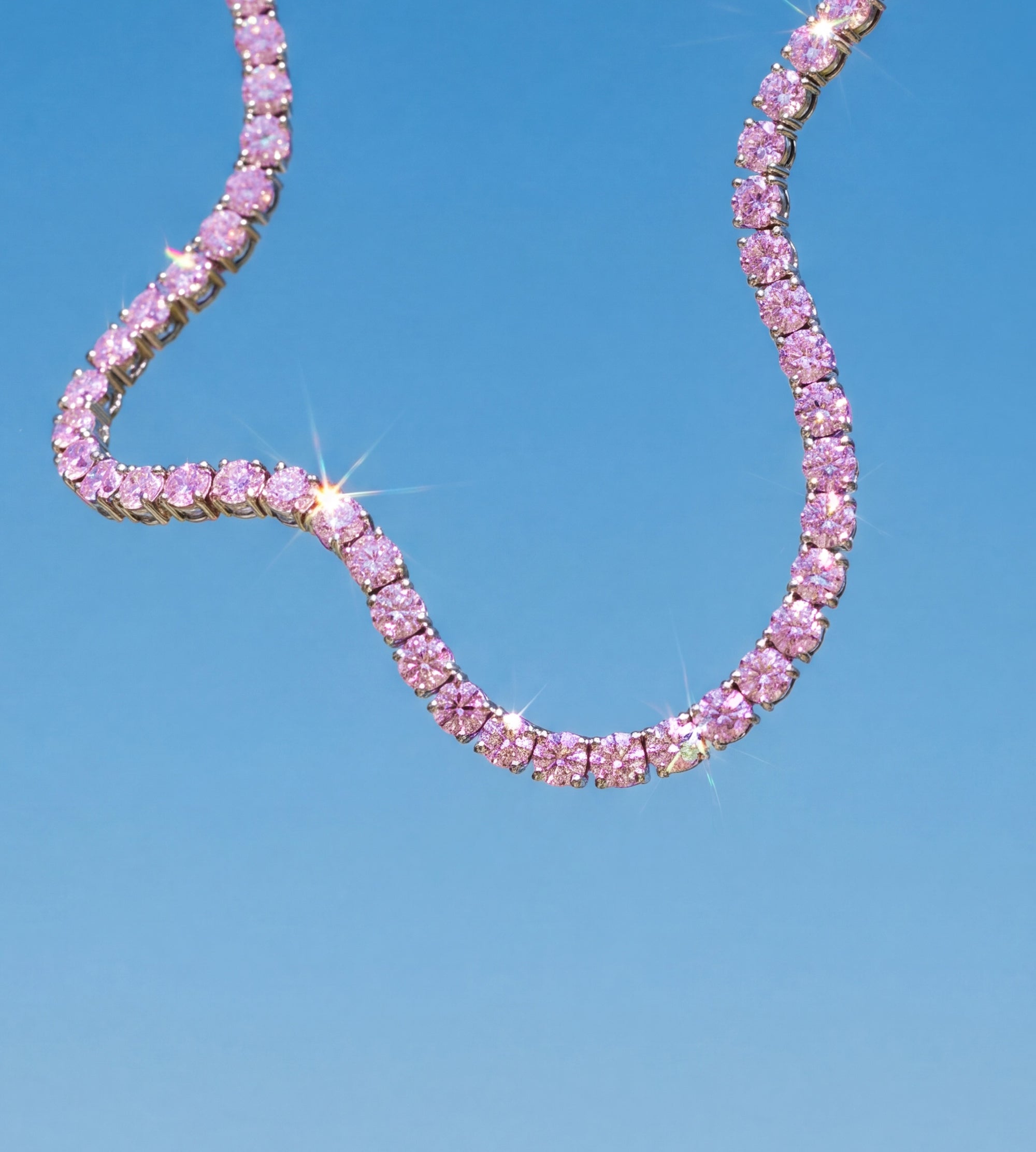 pink tennis bracelet