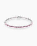 pink tennis bracelet moissanite