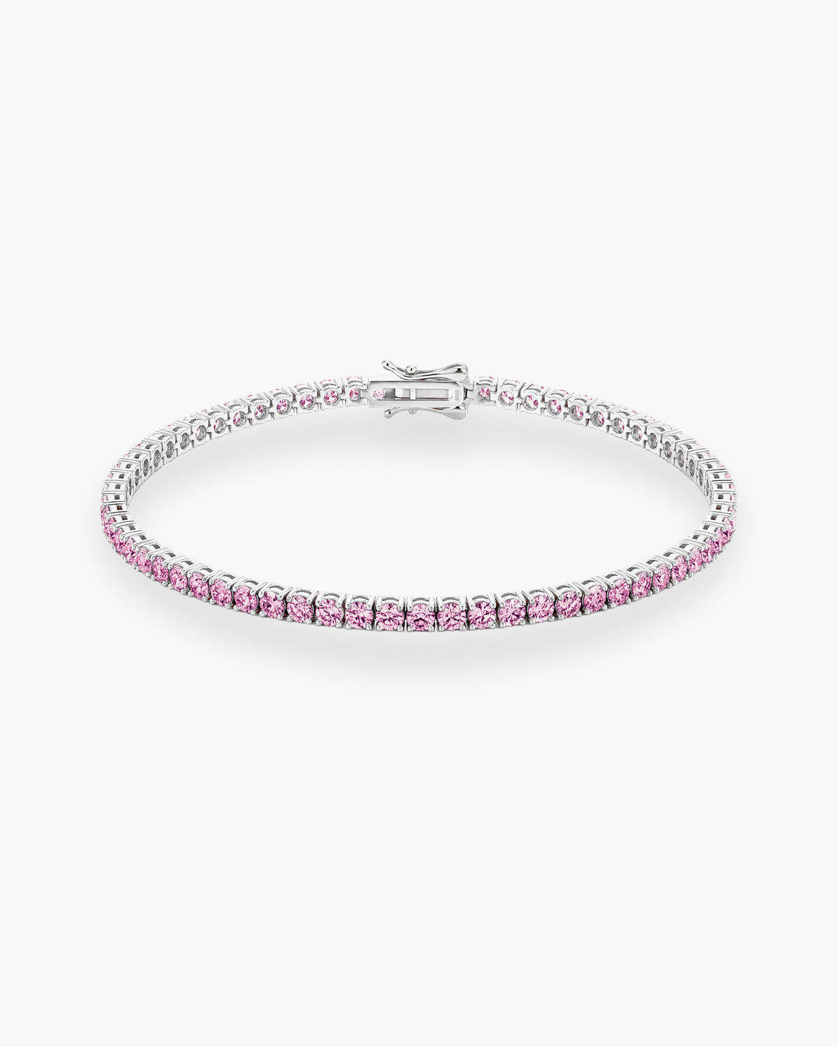 pink tennis bracelet moissanite