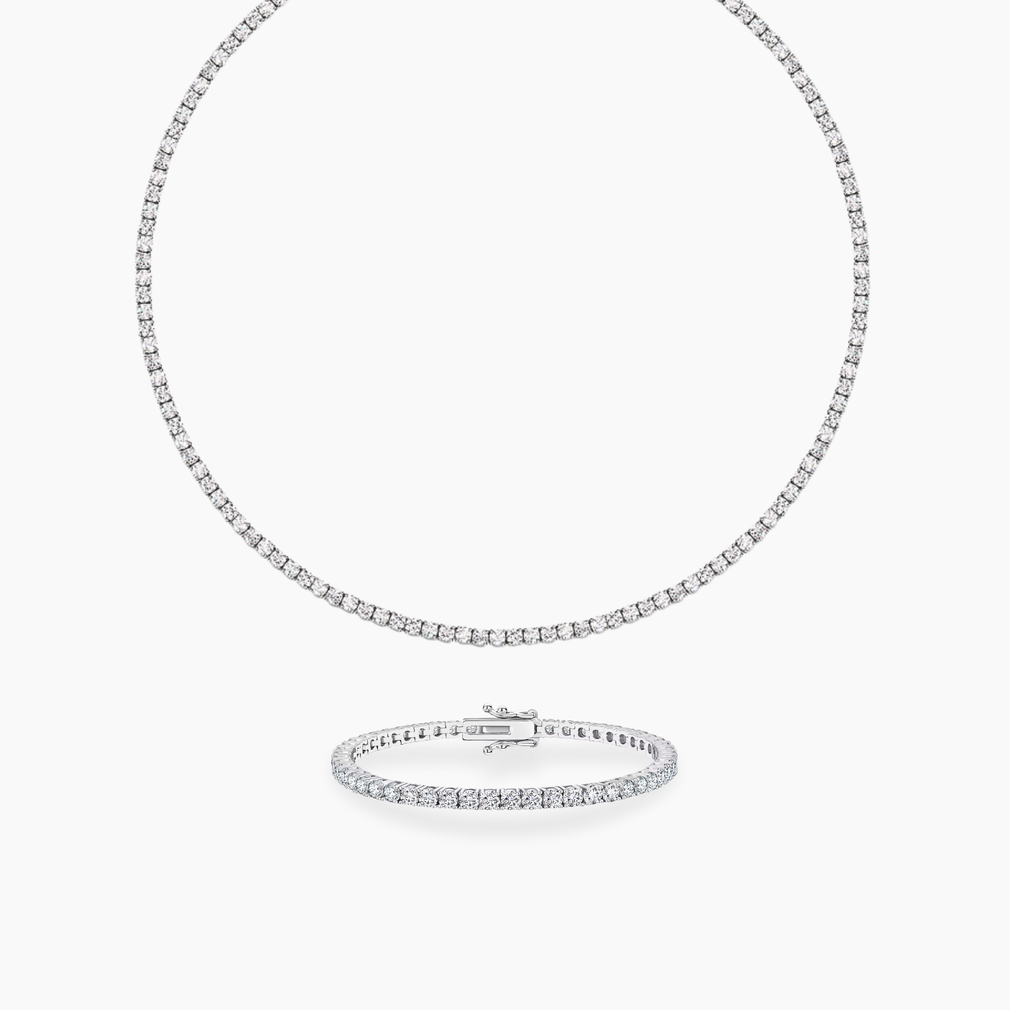 Bellari wedding tennis bracelet necklace set