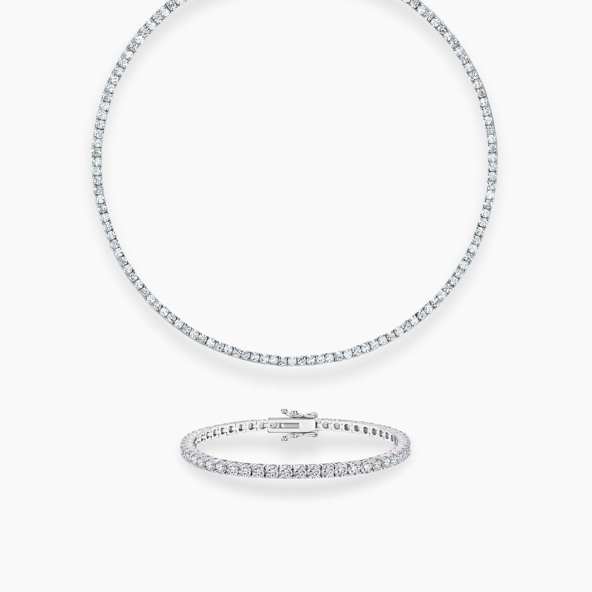 The Bridal Set — 3mm Tennis Necklace & Bracelet - Bellari